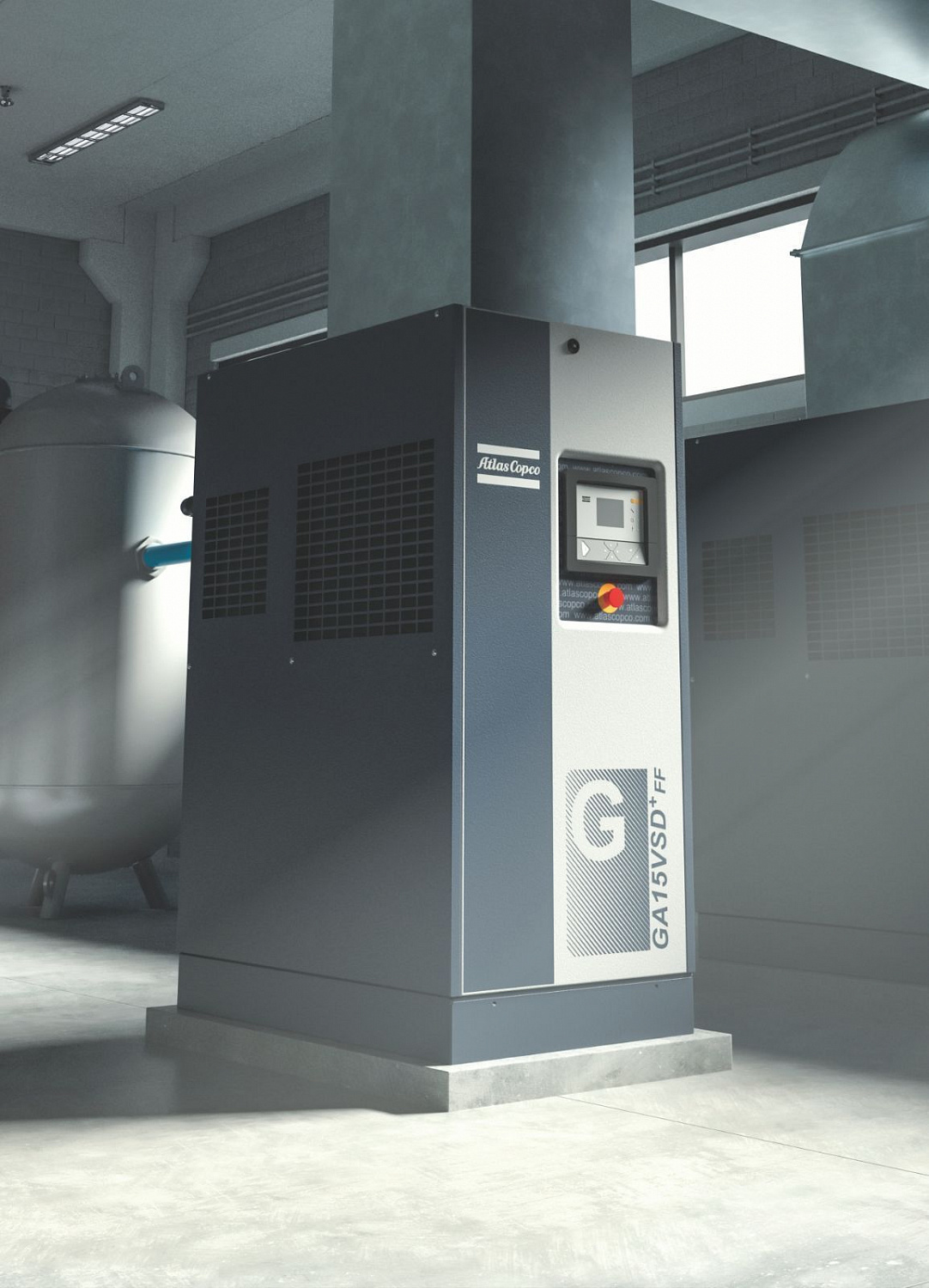 Винтовой компрессор Atlas Copco GA18 VSD+