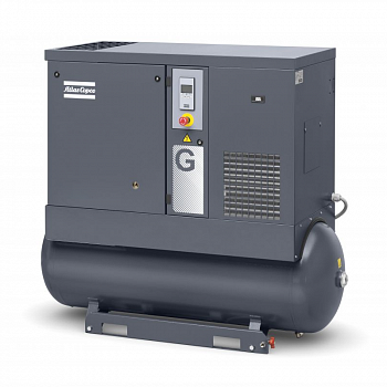 Винтовой компрессор Atlas Copco G15L 10FF, на ресивере 500 литров, с осушителем